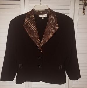 Petite button down suit jacket